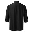 thumbnail image 3 of Gvmfive Mens Casual Long Sleeve Stand Collar Button Up Shirts, 3 of 6