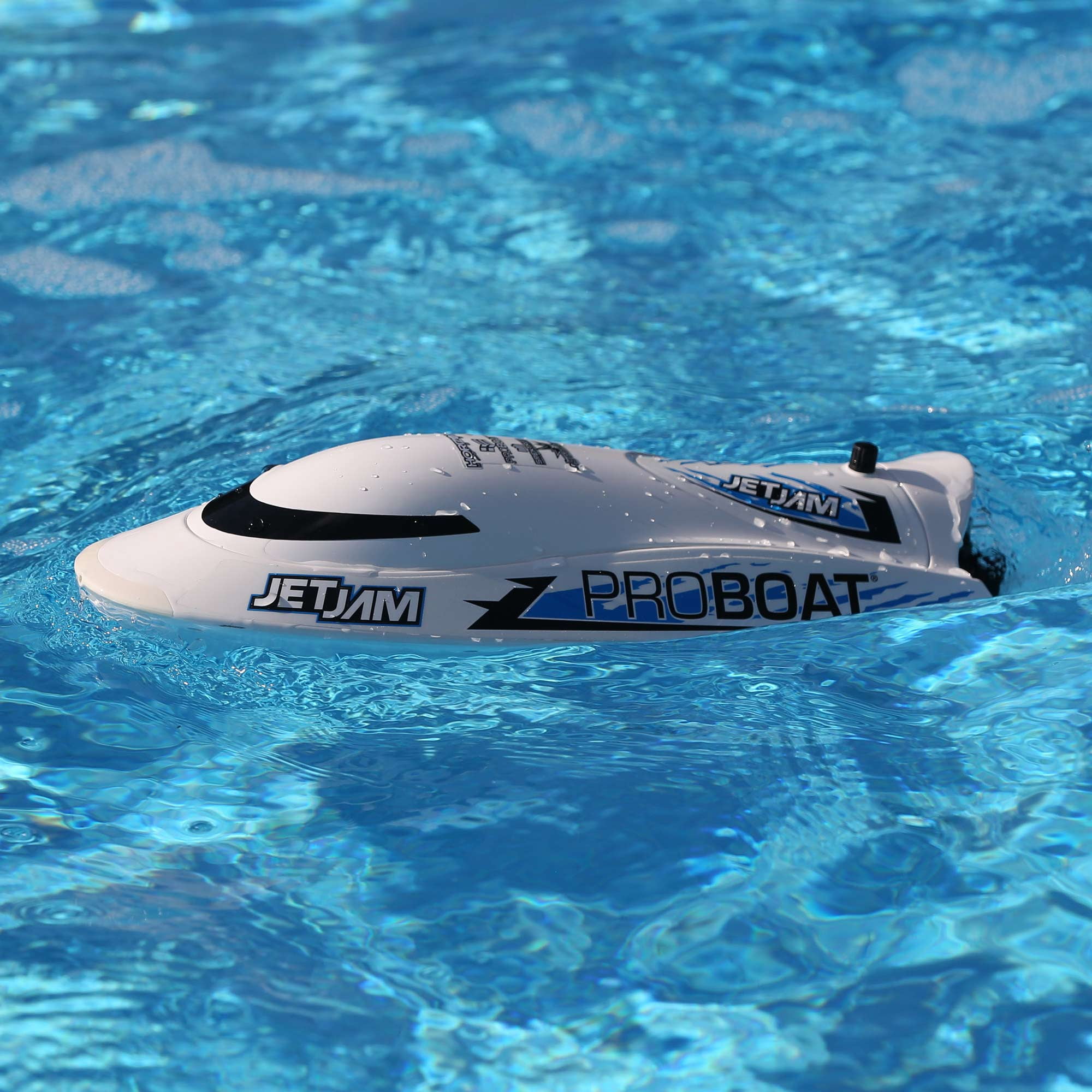 Pro Boat RC Jet Jam V2 12" Self-Righting Pool Racer Brushed RTR Batteries for Transmitter Not Included White PRB08031V2T2 Boats RTR Electric