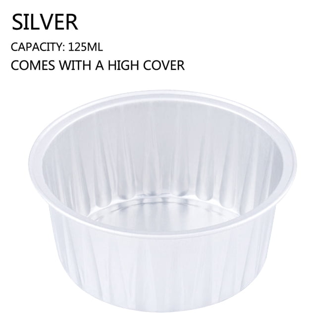 Bon Prix Qaailabf Moules à Cupcakes en Papier Aluminium Moules à Cupcakes Ronds avec Couvercle, Moules à Cupcakes Moules de Cuisson de Cuisine 100 Pcs