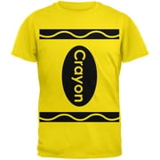 Halloween Men's Crayon Costume Yellow Short Sleeve T Shirt