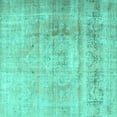 thumbnail image 1 of Ahgly Company Machine Washable Indoor Square Persian Turquoise Blue Traditional Area Rugs, 3' Square, 1 of 4