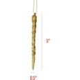 thumbnail image 5 of Vesil Gold Glitter Icicle Christmas Decorations, 12 pcs, 5 of 5
