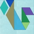 thumbnail image 1 of Ahgly Company Machine Washable Indoor Square Transitional Tron Blue Area Rugs, 4' Square, 1 of 7