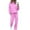 Pink, variant on Women's Solid Color Hooded Sweatsuit Set, Soft Pullover with Pocket and Elastic Waist Jogger Pants, 2-Piece Casual Sportswear Outfit for Fall Winter Season - Light Ashy