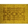 thumbnail image 1 of Ahgly Company Machine Washable Indoor Rectangle Oriental Yellow Traditional Area Rugs, 2' x 5', 1 of 4