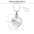thumbnail image 4 of Personalize Stainless Steel French bulldog in Heart Urn Pendant Memory Necklace for Cremation Jewelry for Ashes Keepsake Memorial Jewelry, 4 of 8