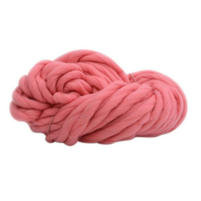 Chunky Yarn, Super Soft Acrylic Bulky Thick Washable Yarn for Arm Knitting  DIY Handmade Blankets Scarf Sweater Pink 100g