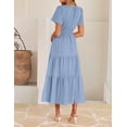 thumbnail image 4 of Vestido ZESICA Summer Casual Midi para Mujer Azul Talla M, 4 of 9
