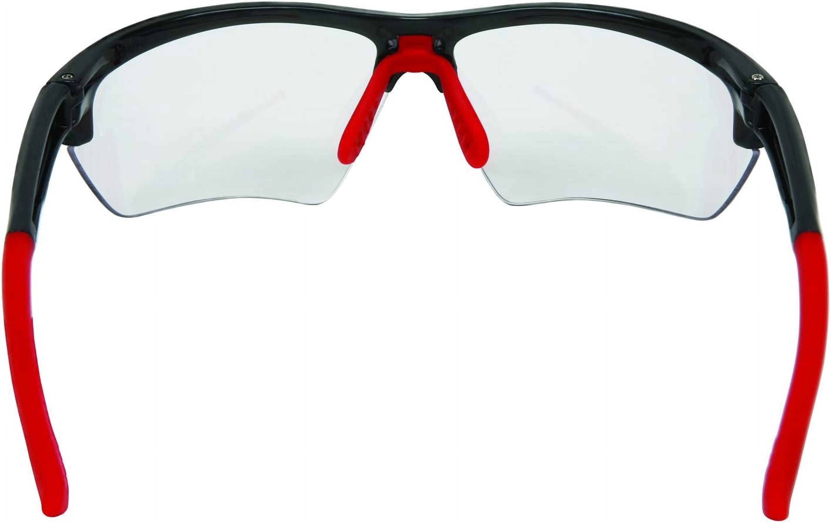 Crews Dominator 3 Safety Glasses Gunmetal Frame Clear Anti-Fog Lens