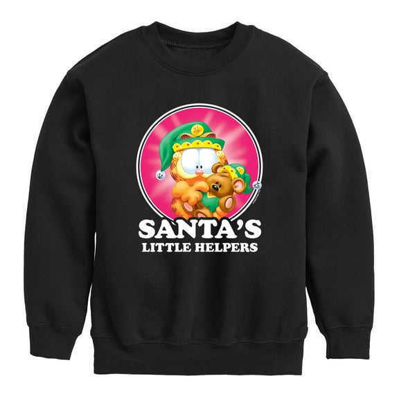 Garfield - Santas Little Helpers - Toddler And Youth Crewneck Fleece Sweatshirt
