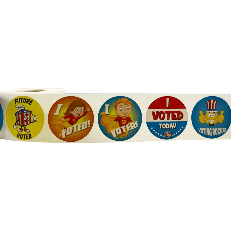 I VOTED Stickers for Kids | 1.5" Inch Round | 500 Pack