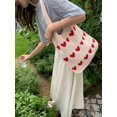 thumbnail image 4 of LinYooLi Love Heart Arrange Dough Twists Y2K Knitted Tote Bag Women Knitting Wool Handbag Purse Winter Warm Shoulder Bags, 4 of 7