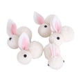 thumbnail image 6 of 5x Easter Rabbit Stuffed Animals Soft Tiny Hanging Pendant Toys Ornament Mini Bunny for Wedding Apparel Gifts Decorative Crafting Bouquet , White, 6 of 9