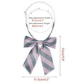 thumbnail image 2 of INSPIRE CHIC Women's Bowties Stylish Adjustable Elastic Band Pre-tied Stripe Bow Ties 1pcs Purple Gray, 2 of 6