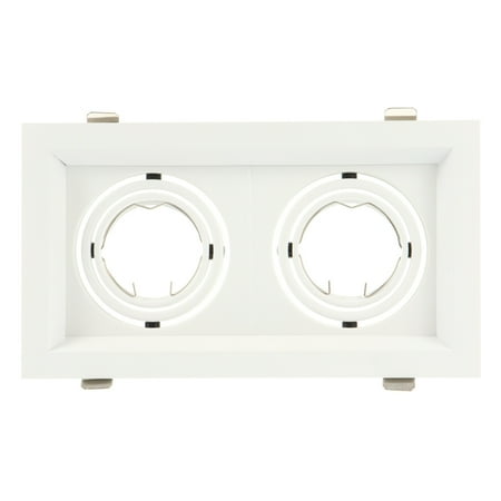 

BESTONZON 1Pc Dual Head LED Ceiling lamp Spotlight Trim Ring Compatible for MR16 GU10