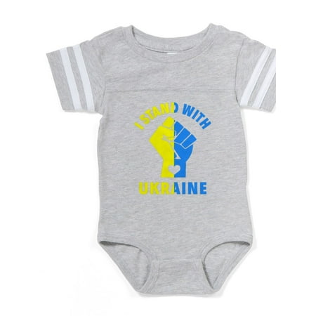 

CafePress - I Stand With Ukraine Pride - Cute Infant Baby Football Bodysuit