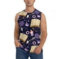 thumbnail image 2 of Goofa Lavender Flowers Printed Men's Sleeveless T-Shirt - Athletic Gym Workout Tank Top for Men - Moisture-Wicking, UPF 30+ Quick-Dry Muscle Tee-Medium, 2 of 8