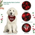 thumbnail image 4 of Dog Bandana Christmas 2 Pack, Classic Buffalo Plaid Triangle Fall Xmas Christmas Dog Scarf Bibs Kerchief, Pet Costume Accessories Decoration, Holiday Bandanas for Small Medium Large Dogs Cats, 4 of 6