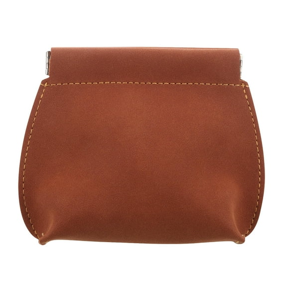 FENGGUIQU Men PU Wallet Light Brown Vintage Portable Coin Purse with Automatic Closure