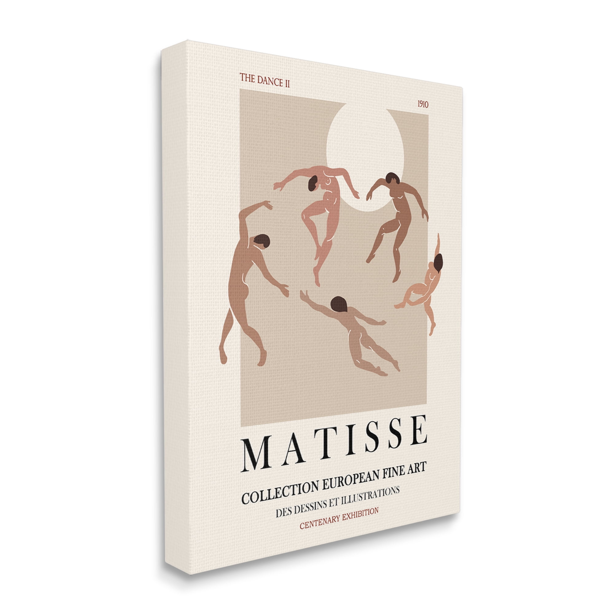 Stupell Industries Matisse Text Dancing People Neutral Tones Flyer Canvas Wall Art, 30 x 40, Design by Ros Ruseva