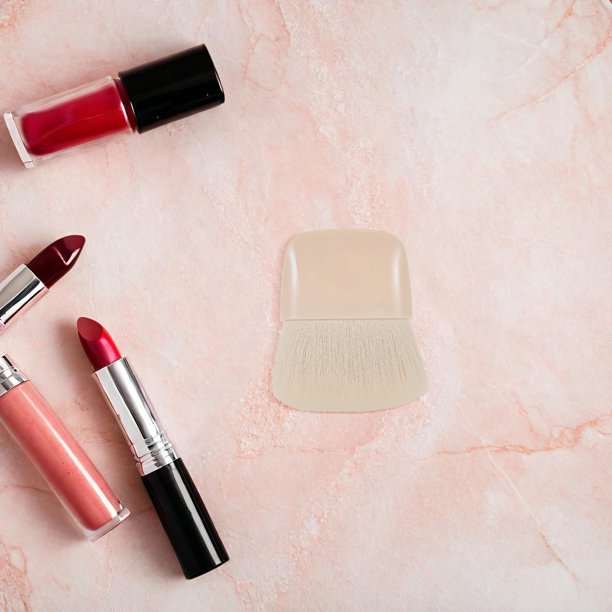 BESTYASH Brocha De Maquillaje Compacta Beige Con Ultrasuaves Para Polvo Y Rubor En Viaje