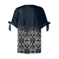 thumbnail image 4 of Ganfancp Women Summer Half Sleeve Round-Neck Pullover Solid Color Casual Blouse Tops, Sizes S-2XL, 4 of 5
