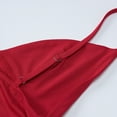 thumbnail image 6 of Lixiuxyad Casual Tank Tops Fashion Streetwear V Neck Solid Color Ribbed Cropped Tank Top For Casual Wear And Layering,Red, 6 of 6