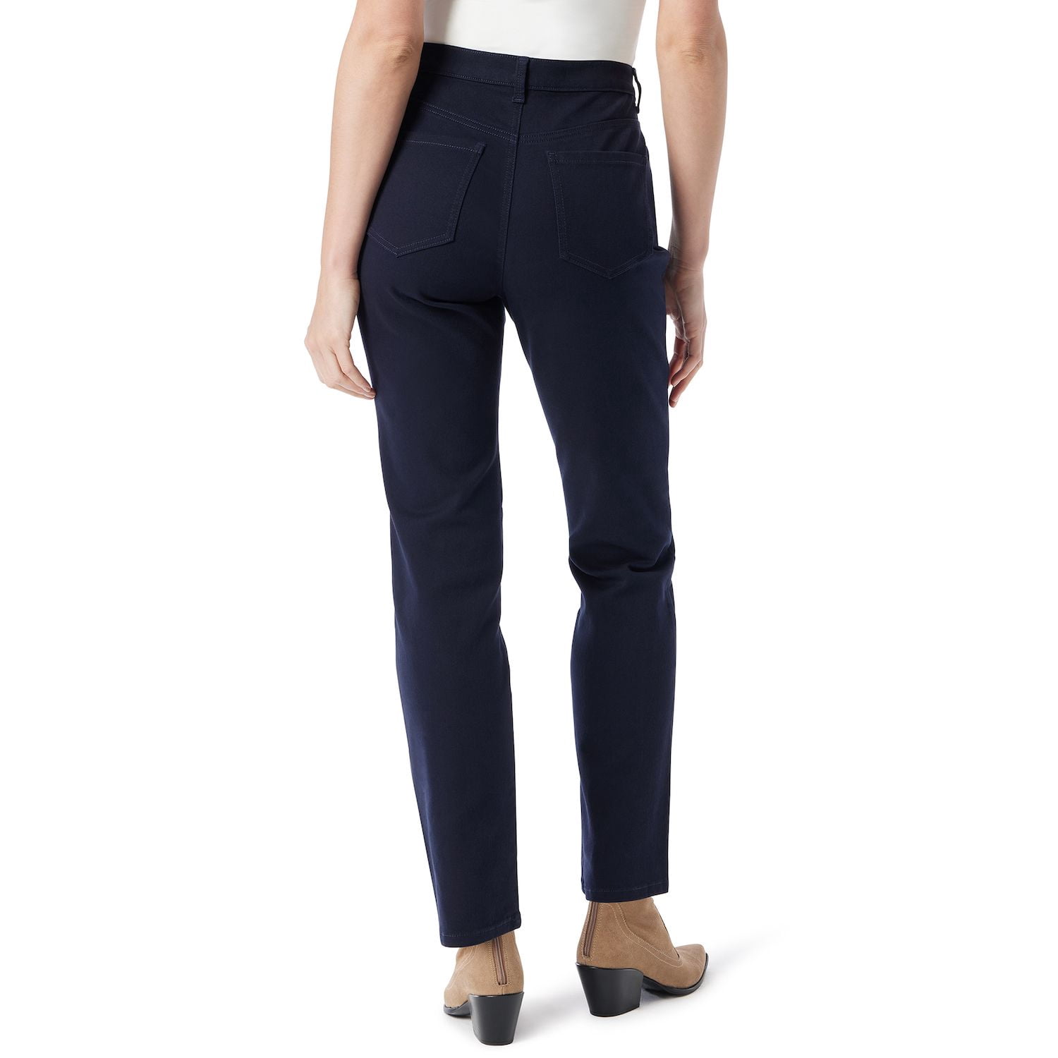 Gloria Vanderbilt Women's Amanda High Rise Straight Leg 5 Pocket Jean