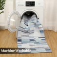 thumbnail image 4 of Runner Rug Washable Checkered  Rugs for Living Room Bedroom Kitchen Hallway Entryway Laundry Contemporary Abstract Rug Modern Geometric Rug Low Pile Office Rug Non Slip Blue, 4 of 9