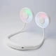 thumbnail image 1 of Ventilador de cuello, ventilador portátil, mini ventilador USB, ventilador de cuello portátil recargable, enfriador de aire de doble cabezal de viento de 3 velocidades para acampar al aire l, 1 of 5