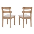 thumbnail image 6 of Linon Miles Wood Set of 2 Upholstered Ladder Back Dining Chairs in Natural Brown, 6 of 10
