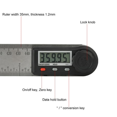 

Cergrey Angle Meter Goniometer Protractor Digital For Carpentry Tool Carpenter Hardware Carpenter Equipment Carpentry Gauge