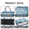 thumbnail image 4 of Large Capacity Tote Bag,Blue Daisy Flower Orange Centers Pattern Handbag Fashion Luxury Tote Bag,15.7"x13"x 5.1" Inches,Laptop Compatible, 4 of 6