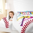 thumbnail image 3 of Erosebridal Sports Theme Queen Comforter Set, Kids Baseball Bedding Comforter Set, Colorful Polka Dots Reversible, 1 Comforter and 2 Pillowcases, 3 of 6