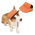 thumbnail image 5 of KMWGRE Dog Baseball Cap Pet Hat Accessory Cute Straw Summer Sun Protective Wear Puppy Fashion Outfit Orange XL, 5 of 5