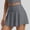 Grey, variant on FASHOFT Tennis Skirt For Women Plain Colored Short Sports Skirt With Functional Pockets Anti Chafing For Tennis Running And Gym Wear Womens Athletic Skirts Black