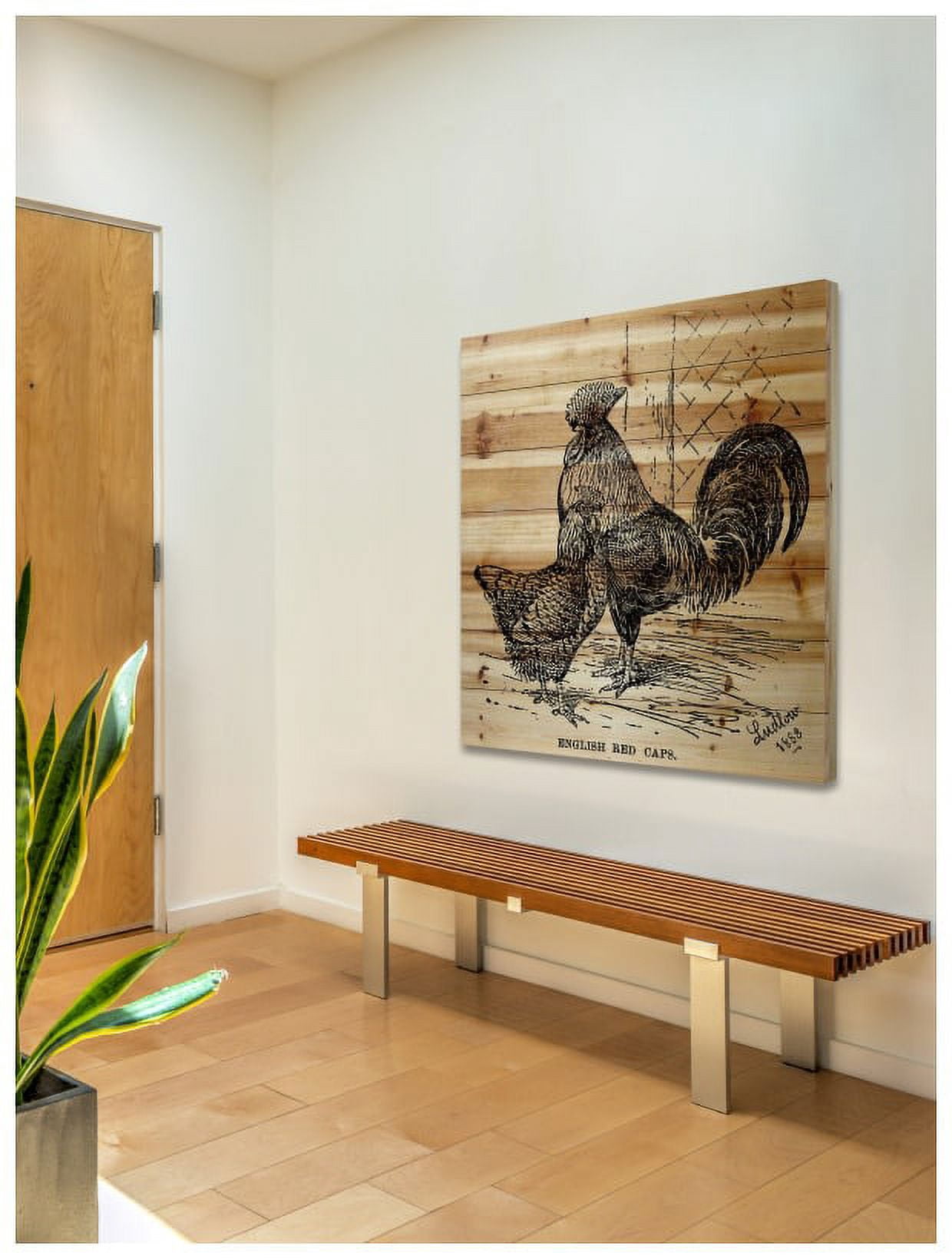 Marmont Hill "Red Caps" Painting Print on Natural Pine Wood