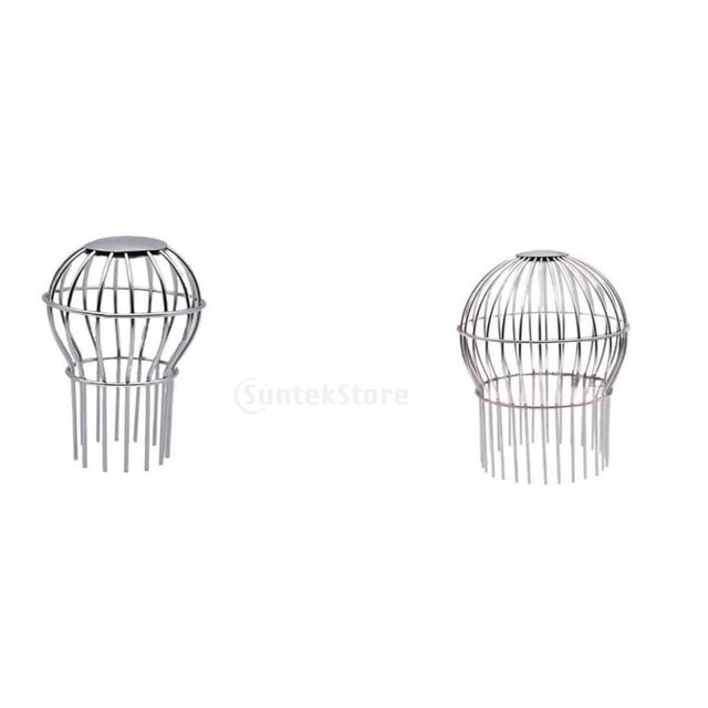 BAJADA CANAL GLOBO PROTECCIÓN TUBO PANTALLA ANTI BLOQUEO 62/140mm CUTICAT Colador de hojas de bajante