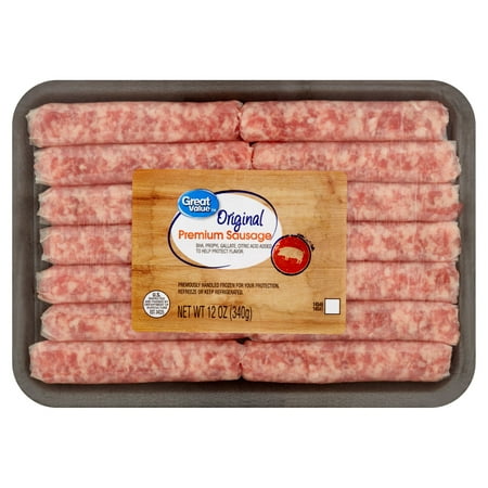 Great Value Original Premium Sausage, 12 oz