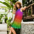 thumbnail image 2 of Goofa Rainbow Glitter for Summer Dresses for Women – Beach Floral Sundress, Casual Pockets Boho Tank Dress for Hot Days, 2 of 7