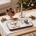 thumbnail image 5 of Christmas Printed Serving Tray with Wooden Rim Decorative Tray for Storing Cookies Desserts Tabletop Holiday Decoration, 5 of 6