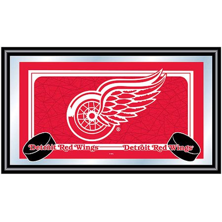NHL Detroit Redwings Framed Team Logo Mirror