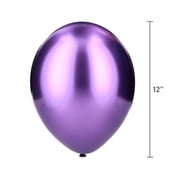 12 Multicolor Metallic Latex Balloons with Chrome Effect, 5 Pieces, by Way To Celebrate
