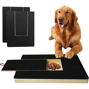 Wintfarm Dog Scratch Board for Nails with Snack Box,Dog Nail Scratchboard with 2 Replacement Sheets of Sandpaper,Alternative Scratching Pad Dog Nail Clippers Grinders for Pets Nail Care