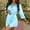 Blue, variant on TMOYZQ Womens Kimono Robes Dressing Gown Satin Bathrobe Nightdress Short Style Bridal Robe