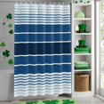 thumbnail image 4 of Shower Curtain, Minimalist Gradient Blue White Stripes Waterproof Shower Curtain Set with Hooks for Bathroom Showers,Stalls and Bathtubs,60x72In Ombre Abstract Art, 4 of 9