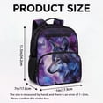 thumbnail image 7 of Uorisanigo Purple Galaxy Wolf School Backpack for Kids Boys Large Capacity, Lightweight Preschool Elementary Daypack with Adjustable Shoulder for Camping Travel, 7 of 7