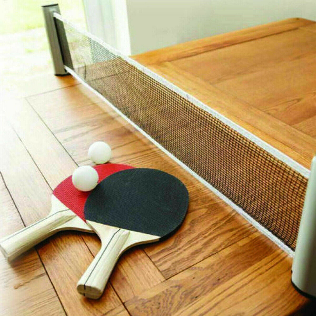Instant Table Tennis Kit Ping Pong Set Portable Retractable Net 2 Bats 