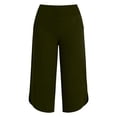 thumbnail image 4 of Kvture Capri Yoga Pants for Women Summer Split Side Sweatpants Stretch Lounge Lightweight Workout Joggers with Pockets Army Green Pant XL, 4 of 9