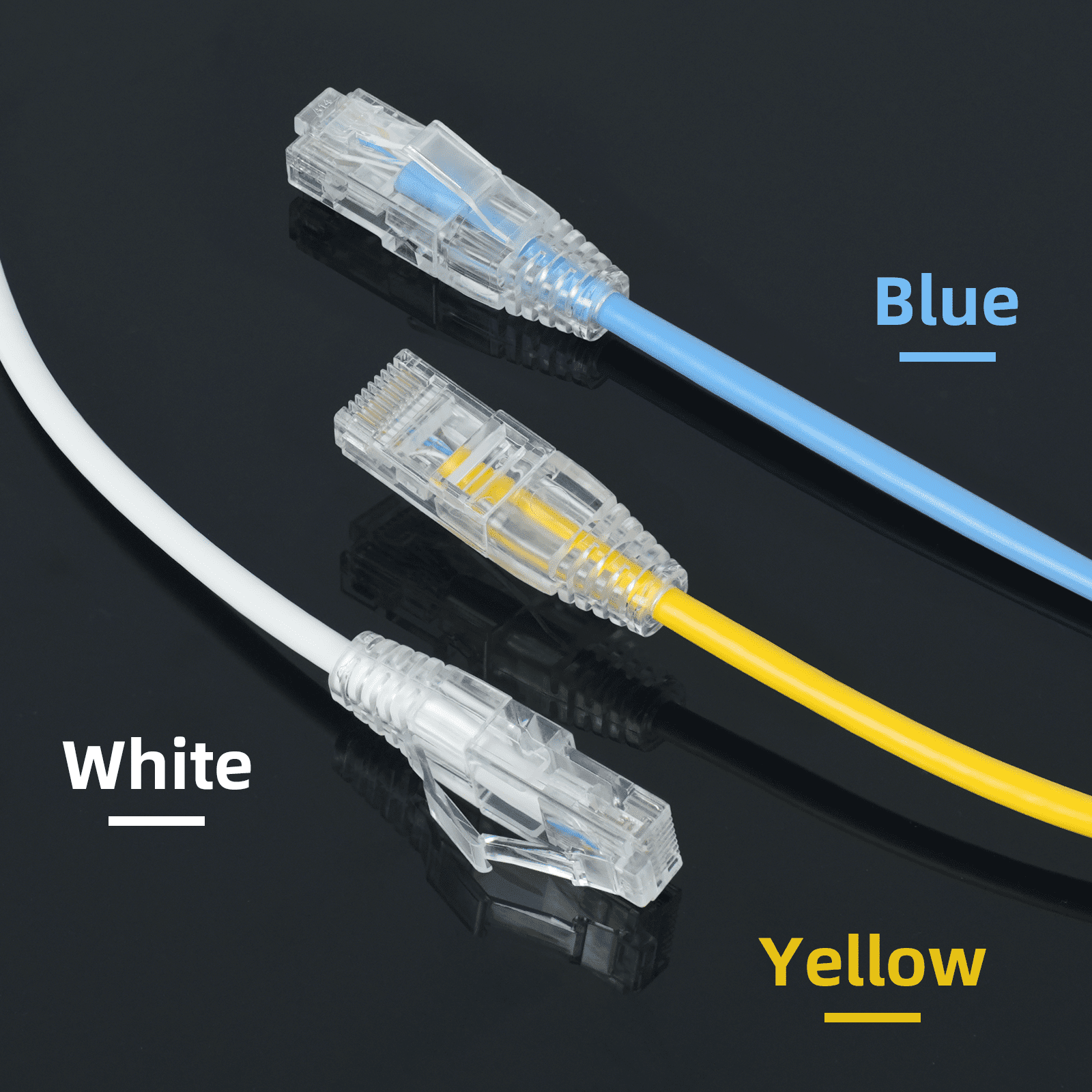 Dutevolns Cat6A Ethernet Patch Cable 1.64 FT (10 Pack), Slim Cat 6 Patch Cables 10Gbps 550Mhz, UTP Pure Copper Patch Cables Cat6, Flexible Thin Cat6a Patch Cable for Network Devices Setup
